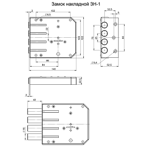 Замок накладной ЗН-1*3  #233947